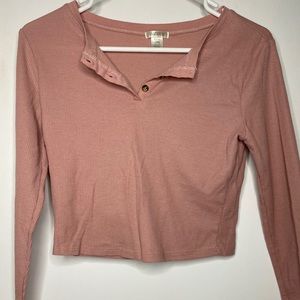 Long sleeve crop top